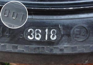 Praktische Motorradprfung Frage Motorrad-Reifen DOT Nummer Herstellungsdatum